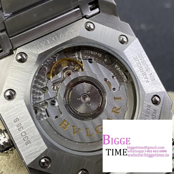 Octo Roma 41mm Black Dial SS Bracelet BVF MY9015 - Image 8