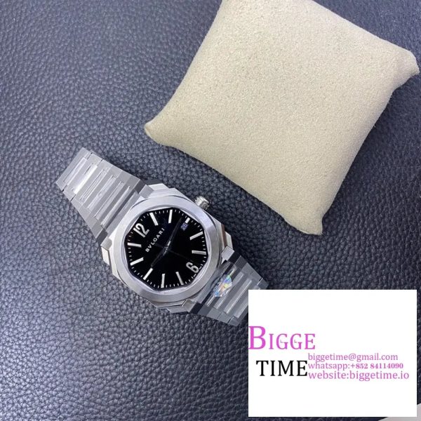Octo Roma 41mm Black Dial SS Bracelet BVF MY9015 - Image 6