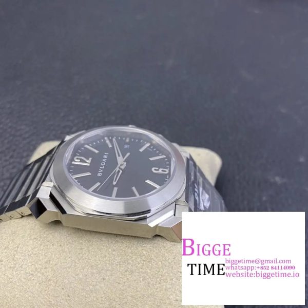 Octo Roma 41mm Black Dial SS Bracelet BVF MY9015 - Image 3