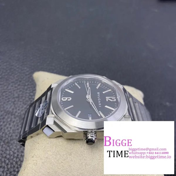 Octo Roma 41mm Black Dial SS Bracelet BVF MY9015 - Image 5