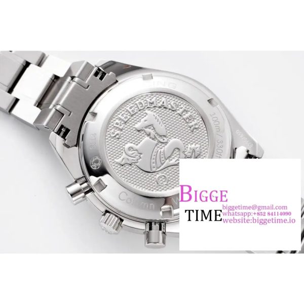 Omega HRF Speedmaster Racing Chronograph 40 Black/ White Dial Black Tachymeter Bezel on SS Bracelet C3330 - Image 9