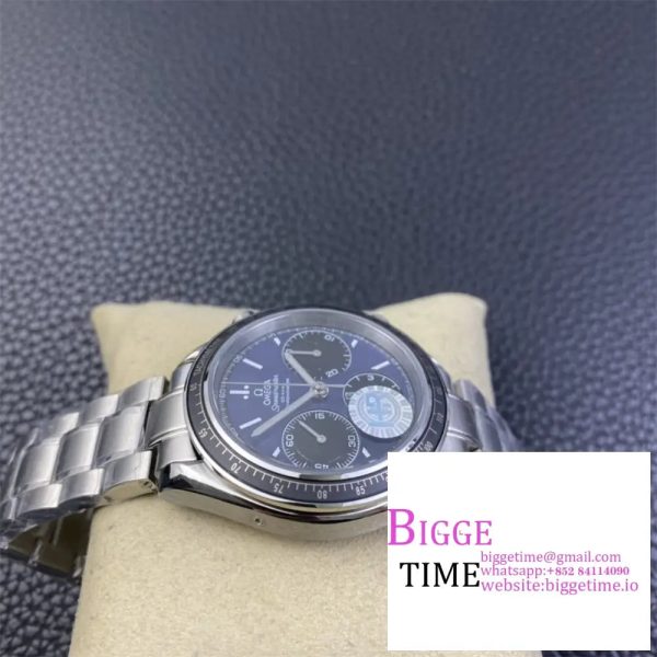 Omega HRF Speedmaster Racing Chronograph 40 BlueDial Black Tachymeter Bezel on SS Bracelet C3330 - Image 4