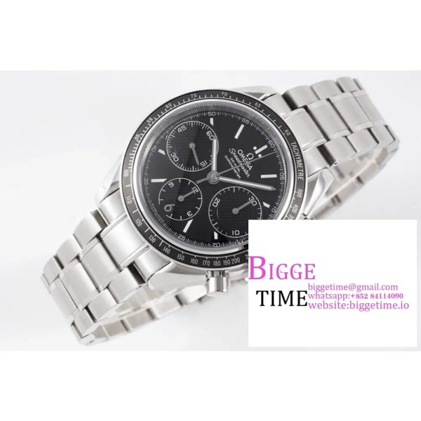Omega HRF Speedmaster Racing Chronograph 40 BlueDial Black Tachymeter Bezel on SS Bracelet C3330 - Image 3