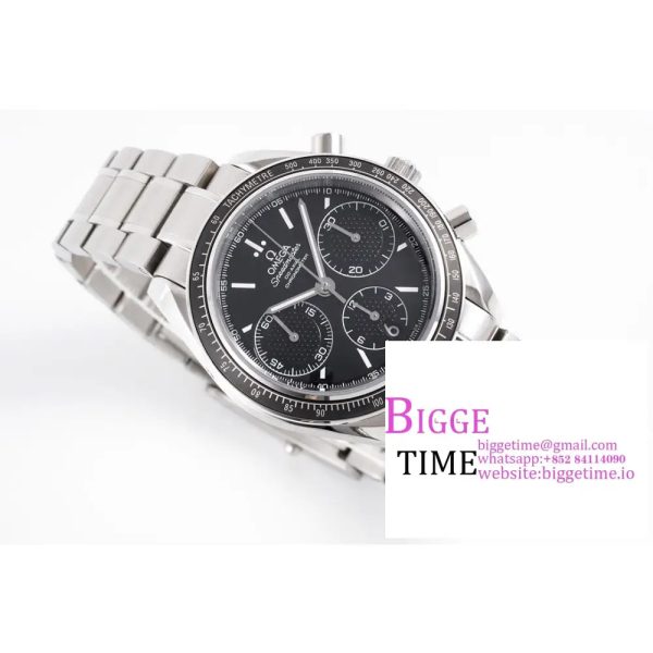 Omega HRF Speedmaster Racing Chronograph 40 BlueDial Black Tachymeter Bezel on SS Bracelet C3330 - Image 2