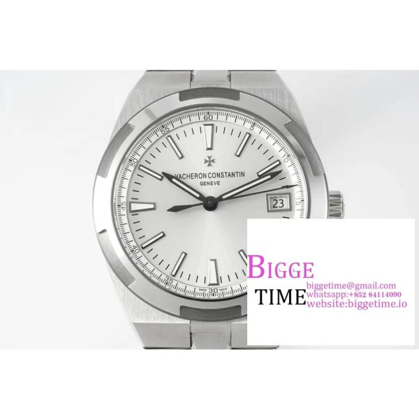 Overseas 4500V SS ZF 1:1 Best Edition Silver Dial on SS Bracelet A5100 - Image 3