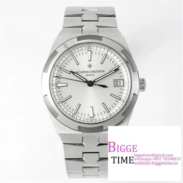 Overseas 4500V SS ZF 1:1 Best Edition Silver Dial on SS Bracelet A5100