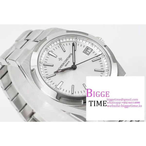 Overseas 4500V SS ZF 1:1 Best Edition Silver Dial on SS Bracelet A5100 - Image 6