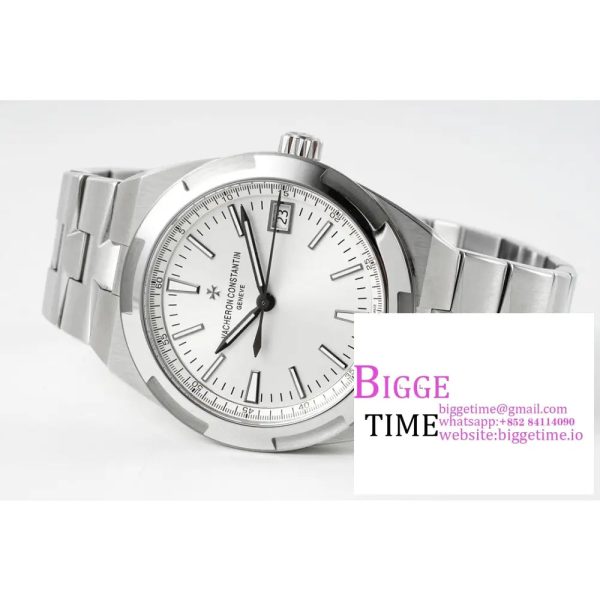 Overseas 4500V SS ZF 1:1 Best Edition Silver Dial on SS Bracelet A5100 - Image 9