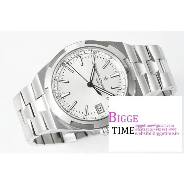Overseas 4500V SS ZF 1:1 Best Edition Silver Dial on SS Bracelet A5100 - Image 5