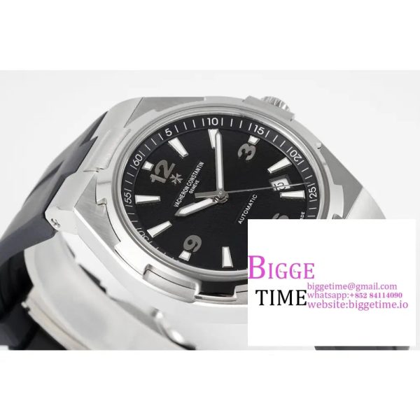Overseas 47040 SS PPF 1:1 Best Edition Black Textured Dial on Black Rubber Strap A1226 - Image 2