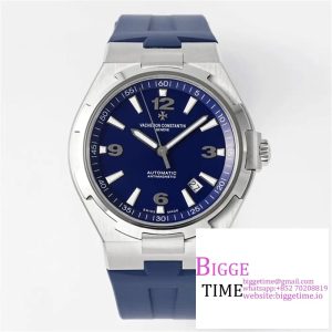 Overseas 47040 SS PPF 1:1 Best Edition Blue Dial on Blue Rubber Strap A1226