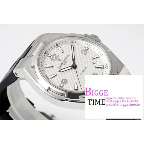 Overseas 47040 SS PPF 1:1 Best Edition White Textured Dial on Black Rubber Strap A1226 - Image 4
