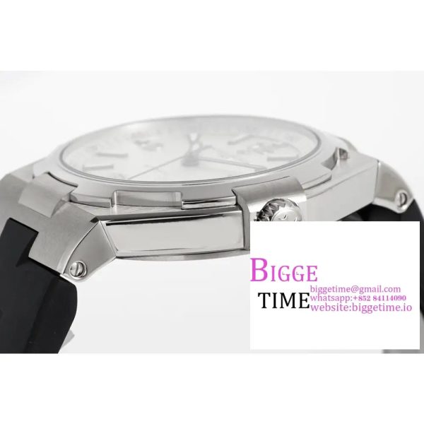 Overseas 47040 SS PPF 1:1 Best Edition White Textured Dial on Black Rubber Strap A1226 - Image 3