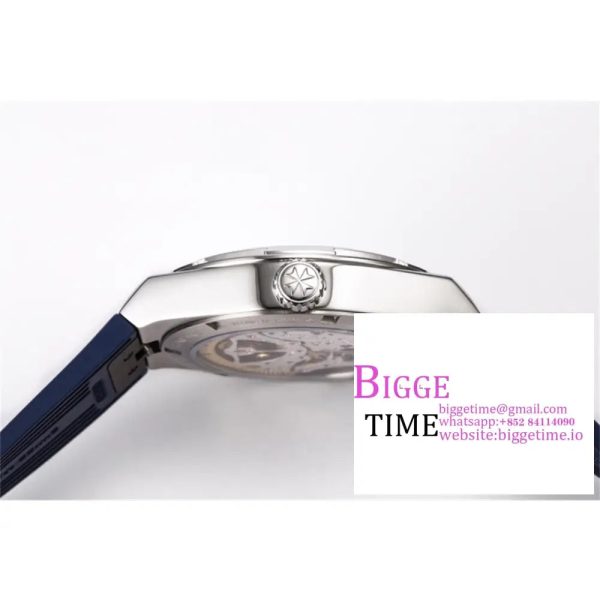Overseas Tourbillon Ref 6000V SS BBRF 1:1 Best Edition Blue Dial on Blue Rubber Straps Tourb - Image 7