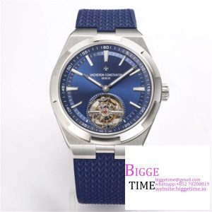 Overseas Tourbillon Ref 6000V SS BBRF 1:1 Best Edition Blue Dial on Blue Rubber Straps Tourb