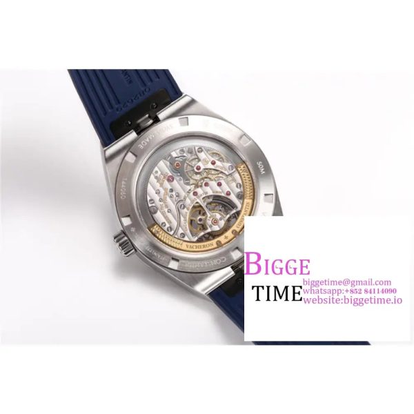 Overseas Tourbillon Ref 6000V SS BBRF 1:1 Best Edition Blue Dial on Blue Rubber Straps Tourb - Image 9