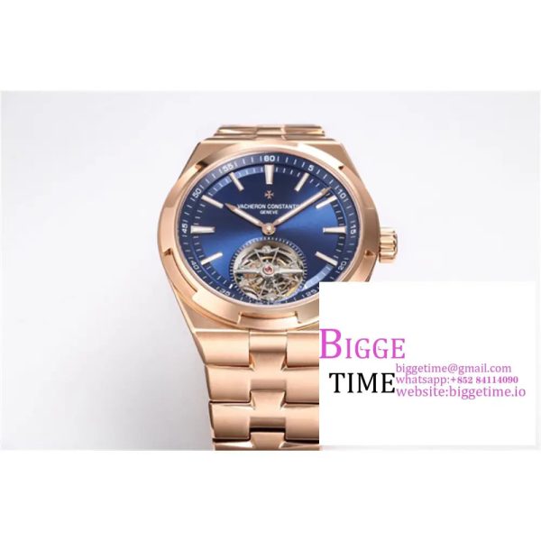 Overseas Tourbillon Ref 6000V RG BBRF 1:1 Best Edition Blue Dial on RG Bracelet Tourb - Image 3