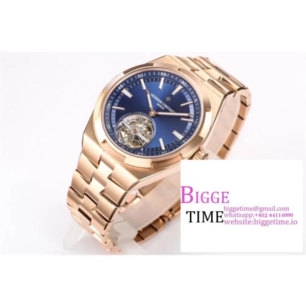 Overseas Tourbillon Ref 6000V RG BBRF 1:1 Best Edition Blue Dial on RG Bracelet Tourb - Image 2