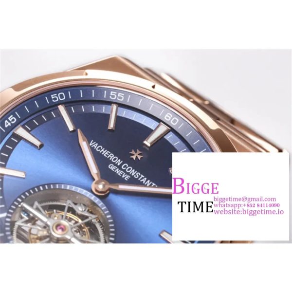Overseas Tourbillon Ref 6000V RG BBRF 1:1 Best Edition Blue Dial on RG Bracelet Tourb - Image 6