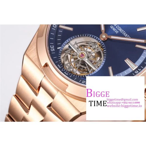 Overseas Tourbillon Ref 6000V RG BBRF 1:1 Best Edition Blue Dial on RG Bracelet Tourb - Image 5