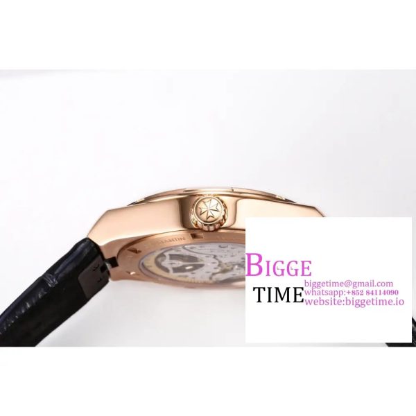 Overseas Tourbillon Ref 6000V RG BBRF 1:1 Best Edition Blue Dial on Black Leather Straps Tourb - Image 7