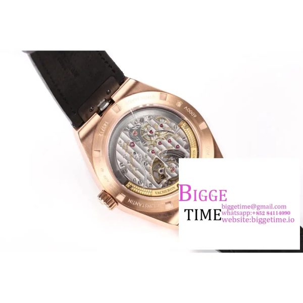 Overseas Tourbillon Ref 6000V RG BBRF 1:1 Best Edition Blue Dial on Black Leather Straps Tourb - Image 9