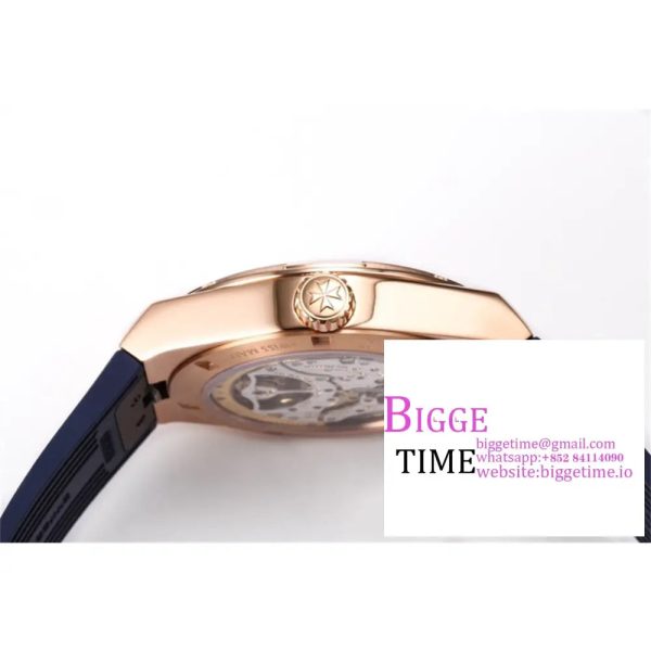 Overseas Tourbillon Ref 6000V RG BBRF 1:1 Best Edition Blue Dial on Blue Rubber Straps Tourb - Image 9