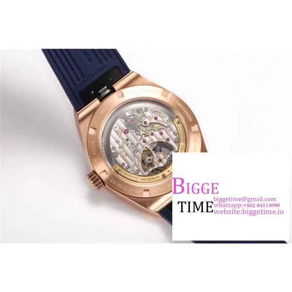 Overseas Tourbillon Ref 6000V RG BBRF 1:1 Best Edition Blue Dial on Blue Rubber Straps Tourb - Image 8