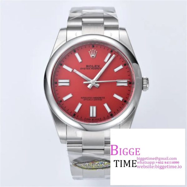 Oyster Perpetual 124300 41mm Clean 1:1 Best Edition 904L Steel Red Dial VR3230
