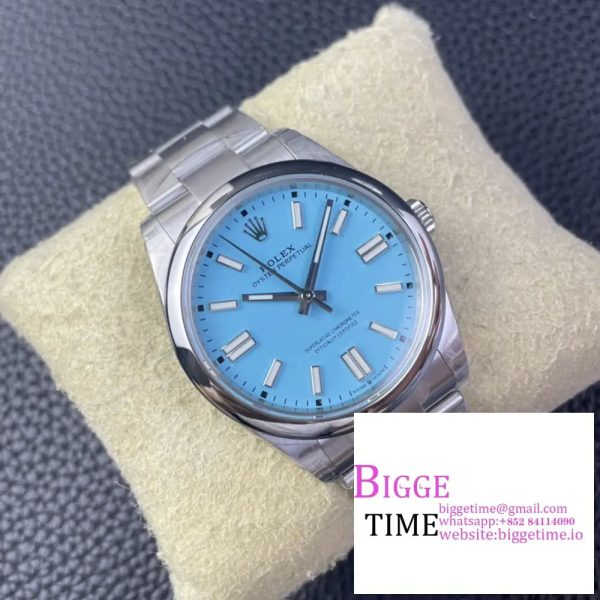 Oyster Perpetual 124300 41mm VSF 1:1 Best Edition 904L Steel Tiffany Blue Dial VS3235 - Image 3