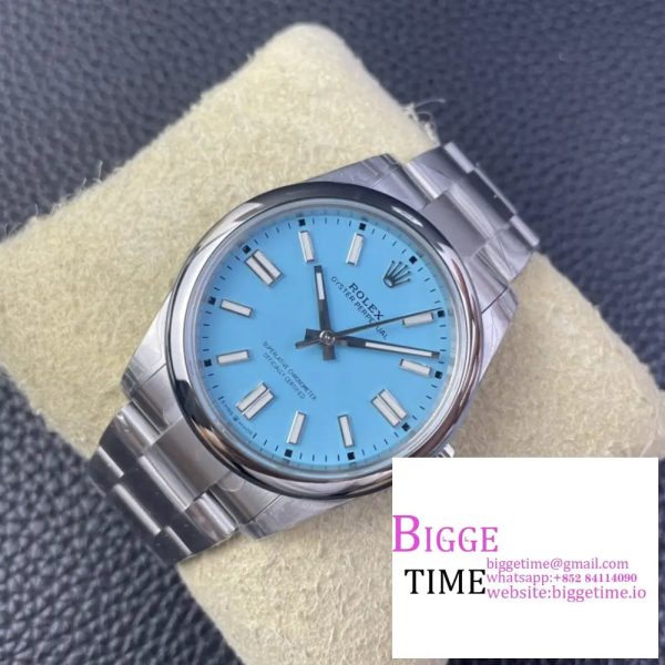 Oyster Perpetual 124300 41mm VSF 1:1 Best Edition 904L Steel Tiffany Blue Dial VS3235 - Image 6