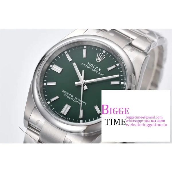 Oyster Perpetual 126000 36mm Clean 1:1 Best Edition 904L Steel Green Dial VR3230 - Image 2