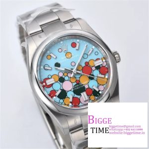 Oyster Perpetual 126000 36mm SS Clean 1:1 Best Edition 904L Steel Celebration Bubbles Dial on SS Bracelet VR3230