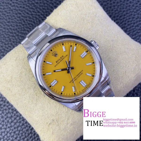 Oyster Perpetual 126000 36mm VSF 1:1 Best Edition 904L Steel Yellow Dial VS3235 - Image 4