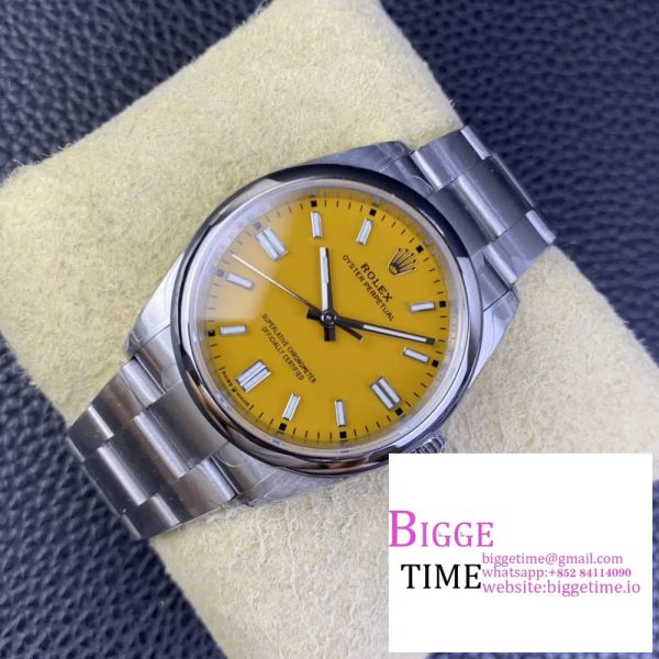 Oyster Perpetual 126000 36mm VSF 1:1 Best Edition 904L Steel Yellow Dial VS3235 - Image 6