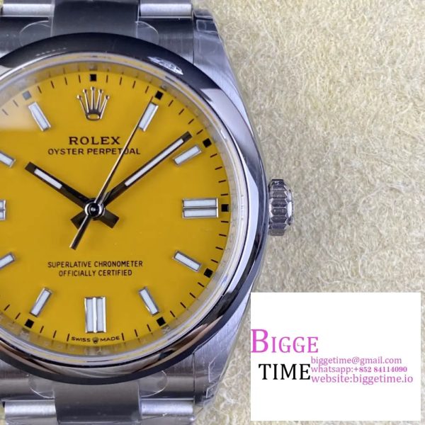 Oyster Perpetual 126000 36mm VSF 1:1 Best Edition 904L Steel Yellow Dial VS3235 - Image 2