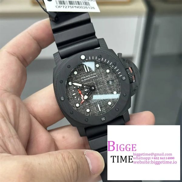 PAM1039 V Carbotech VSF 1:1 Best Edition Grey Sail Dial on Black Rubber Strap P.9010 - Image 2