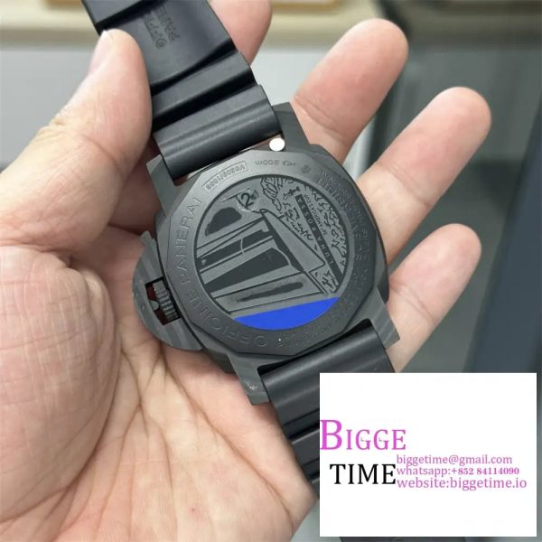 PAM1039 V Carbotech VSF 1:1 Best Edition Grey Sail Dial on Black Rubber Strap P.9010 - Image 4