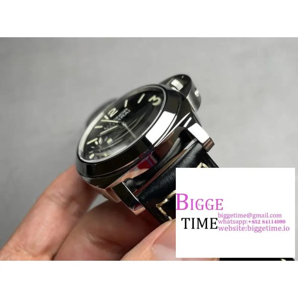 PAM1084 Luminor 44mm HWF 1:1 Best Edition Black Dial on Black Leather Strap A6497 - Image 2