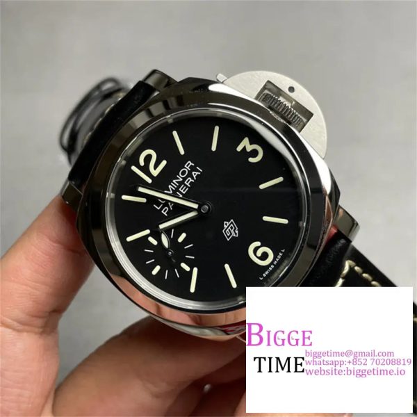 PAM1084 Luminor 44mm HWF 1:1 Best Edition Black Dial on Black Leather Strap A6497
