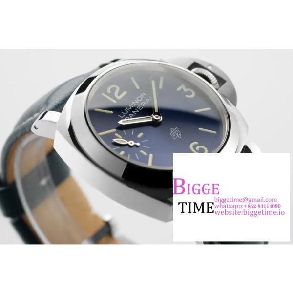PAM1085 HWF 1:1 Logo Blu Mare Best Edition on Blue Leather Strap A6497 - Image 5