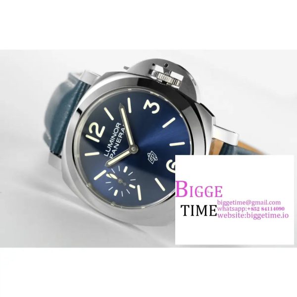PAM1085 HWF 1:1 Logo Blu Mare Best Edition on Blue Leather Strap A6497 - Image 4