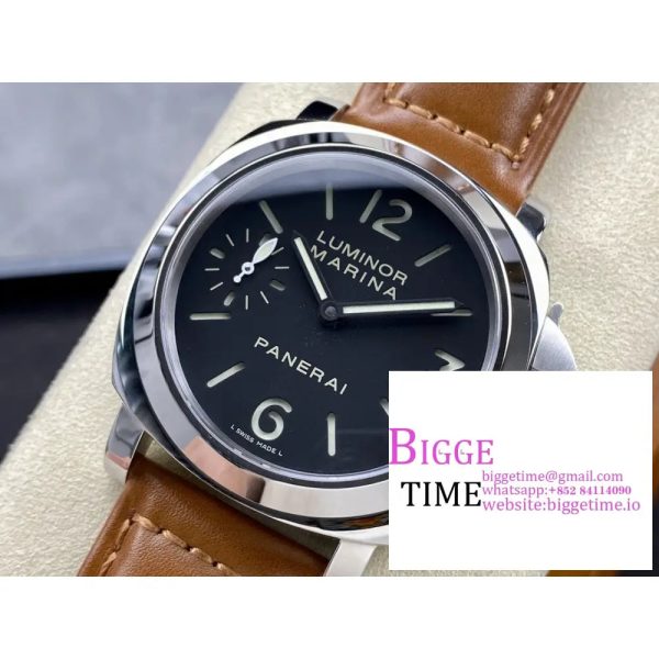 PAM111 44mm Luminor Black Dial Brown Leather Strap HWF 6497 - Image 3