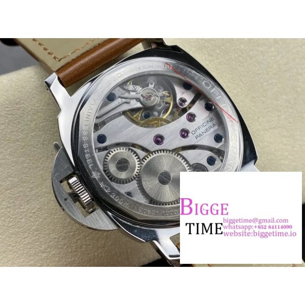 PAM111 44mm Luminor Black Dial Brown Leather Strap HWF 6497 - Image 9