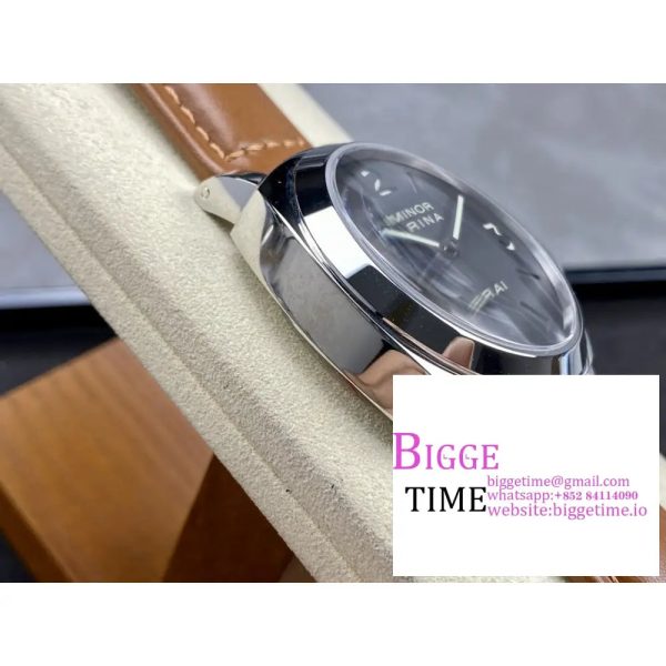 PAM111 44mm Luminor Black Dial Brown Leather Strap HWF 6497 - Image 2