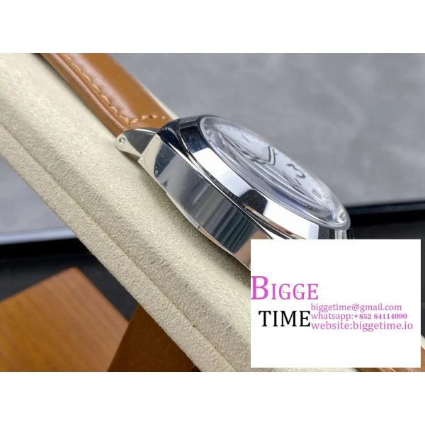 PAM113 Luminor Marina SS HWF 1:1 Best Edition White Dial on Brown Leather Strap A6497 - Image 3
