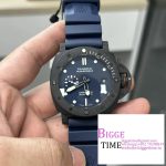 PAM1232 W Carbotech VSF 1:1 Best Edition Blue Dial on Blue Rubber Strap P900