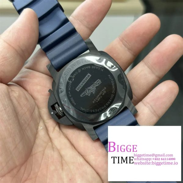 PAM1232 W Carbotech VSF 1:1 Best Edition Blue Dial on Blue Rubber Strap P900 - Image 6