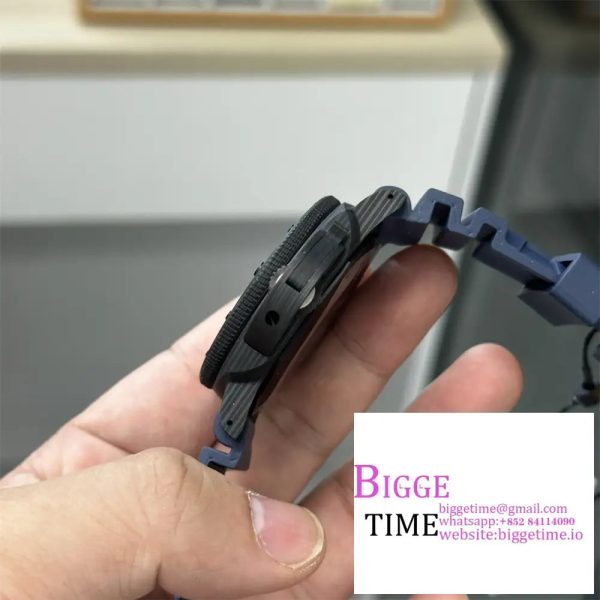 PAM1232 W Carbotech VSF 1:1 Best Edition Blue Dial on Blue Rubber Strap P900 - Image 5