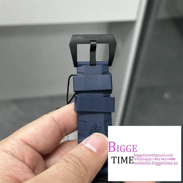 PAM1232 W Carbotech VSF 1:1 Best Edition Blue Dial on Blue Rubber Strap P900 - Image 4